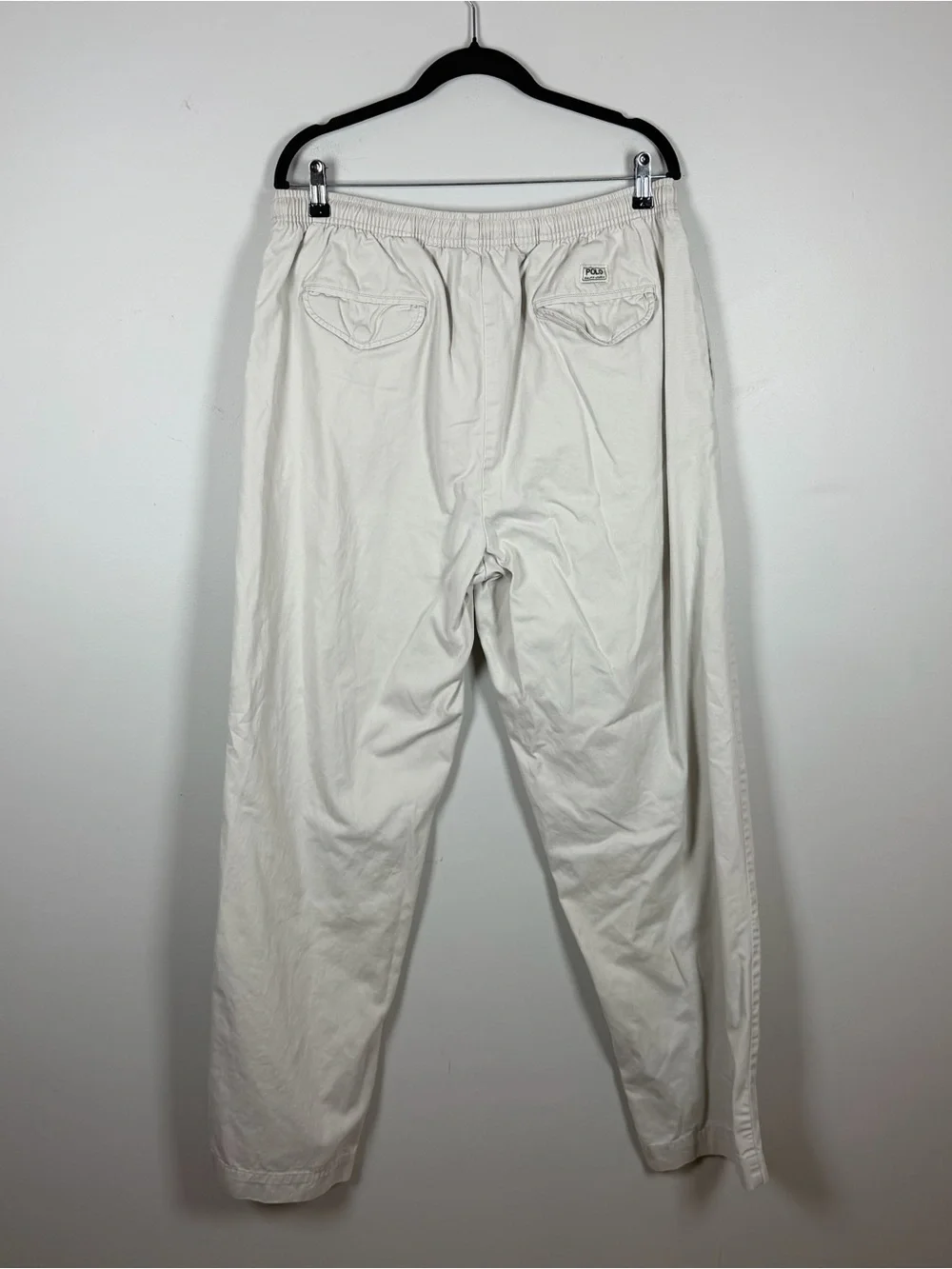 Vintage Polo Ralph Lauren Light Khaki Tan Chinos Cotton Baggy Stretchy Waist XL